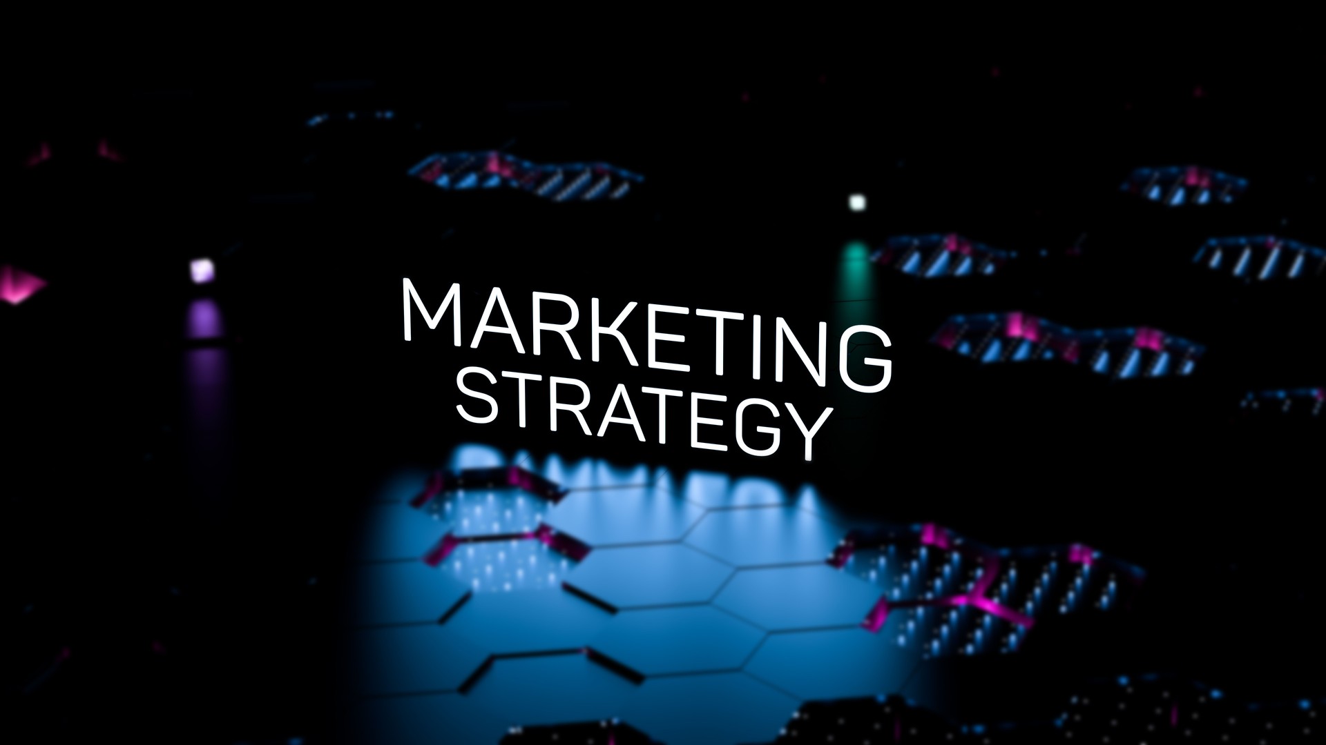 MARKETING STRATEGY text,neon word. Marketing strategy business concept,wallpaper.3D render